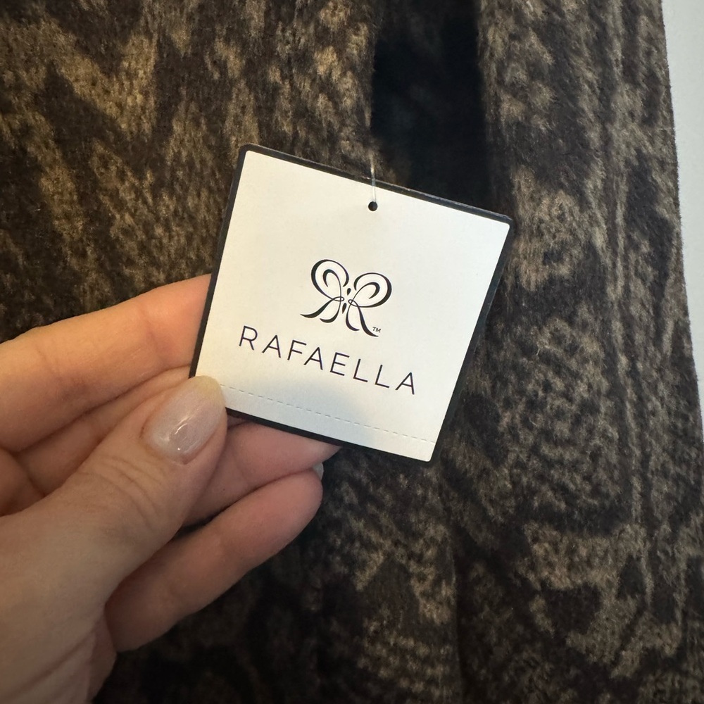 NWT Rafaella Brown Snake Print Trench Coat - Picture 3 of 4